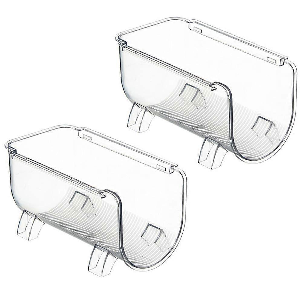 Stackable Water Bottle Holders 2Pcs Beverage Organization Rectangular Sturdy Pet Material Transparent