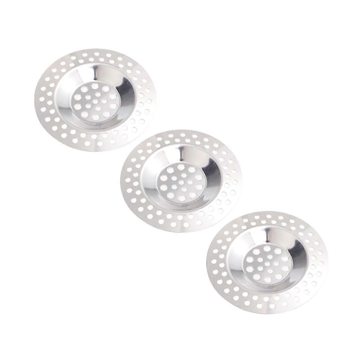 Silver Kitchen Sink Filter Net Strainer for Daily Use 3Pcs Pack