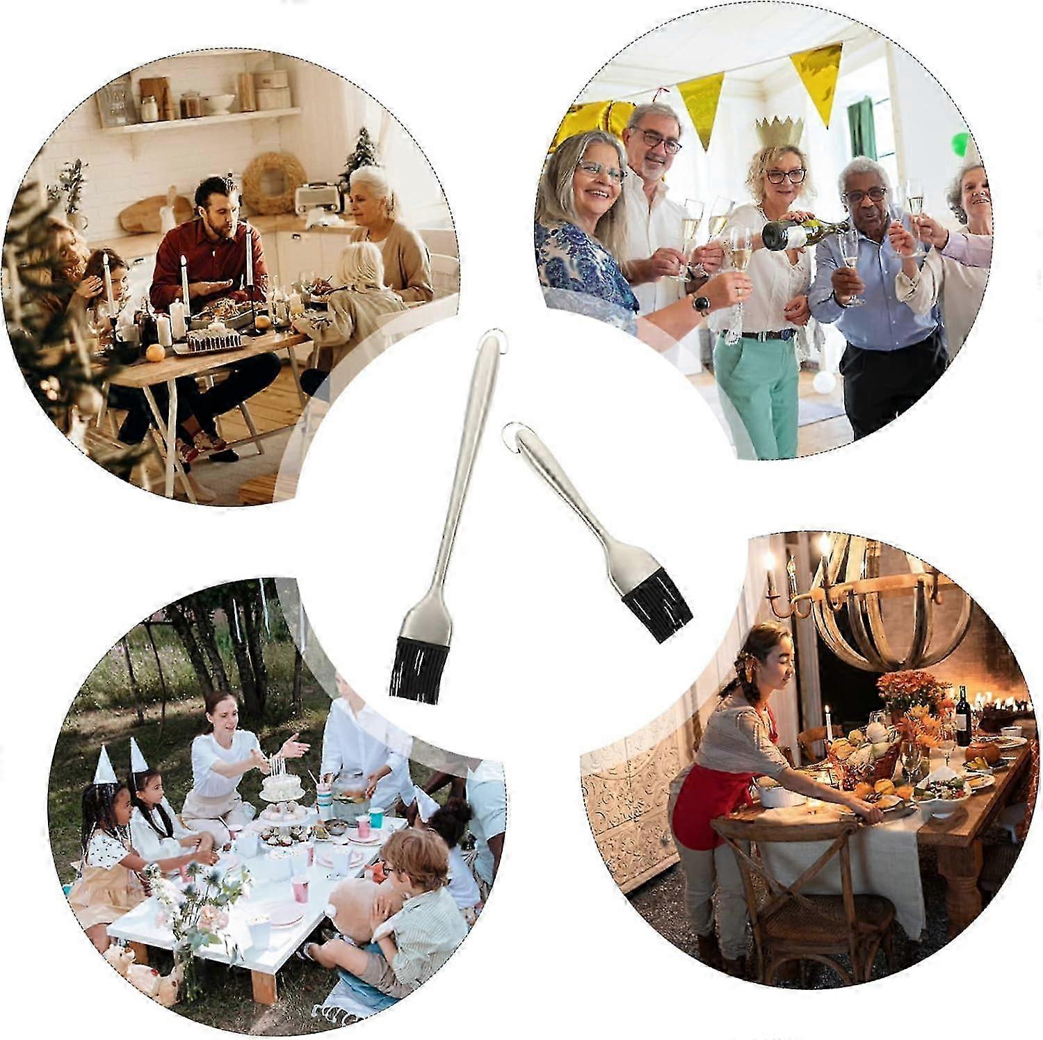 26-27 Professional Grade Heat Resistant Bbq Basting Brush for Baking Cooking