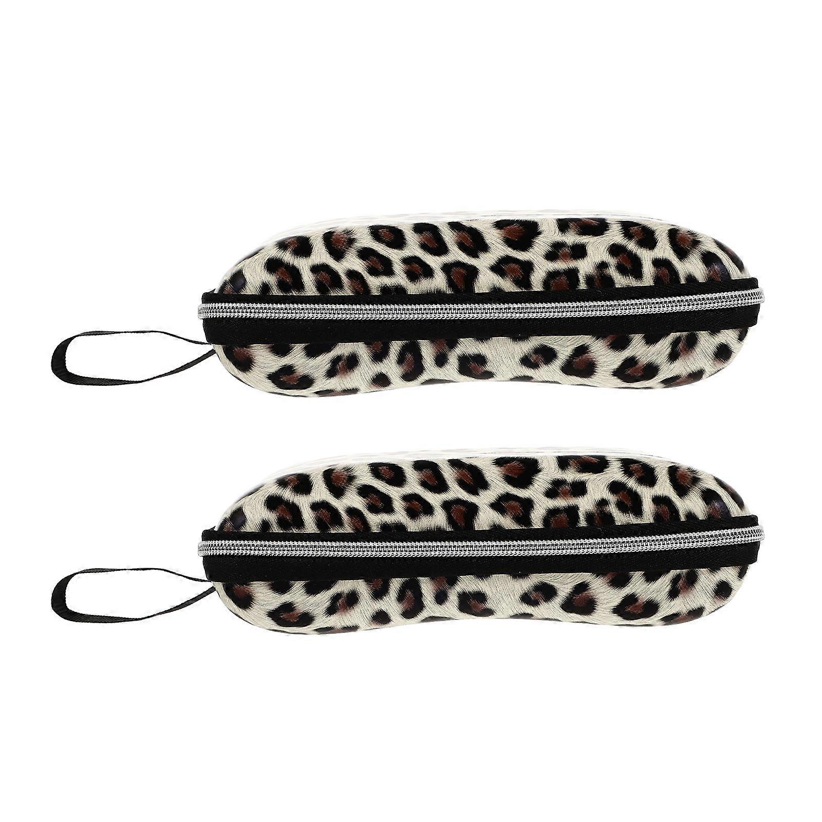 Glasses Box for Protection 2Pcs Leopard Storage Cases