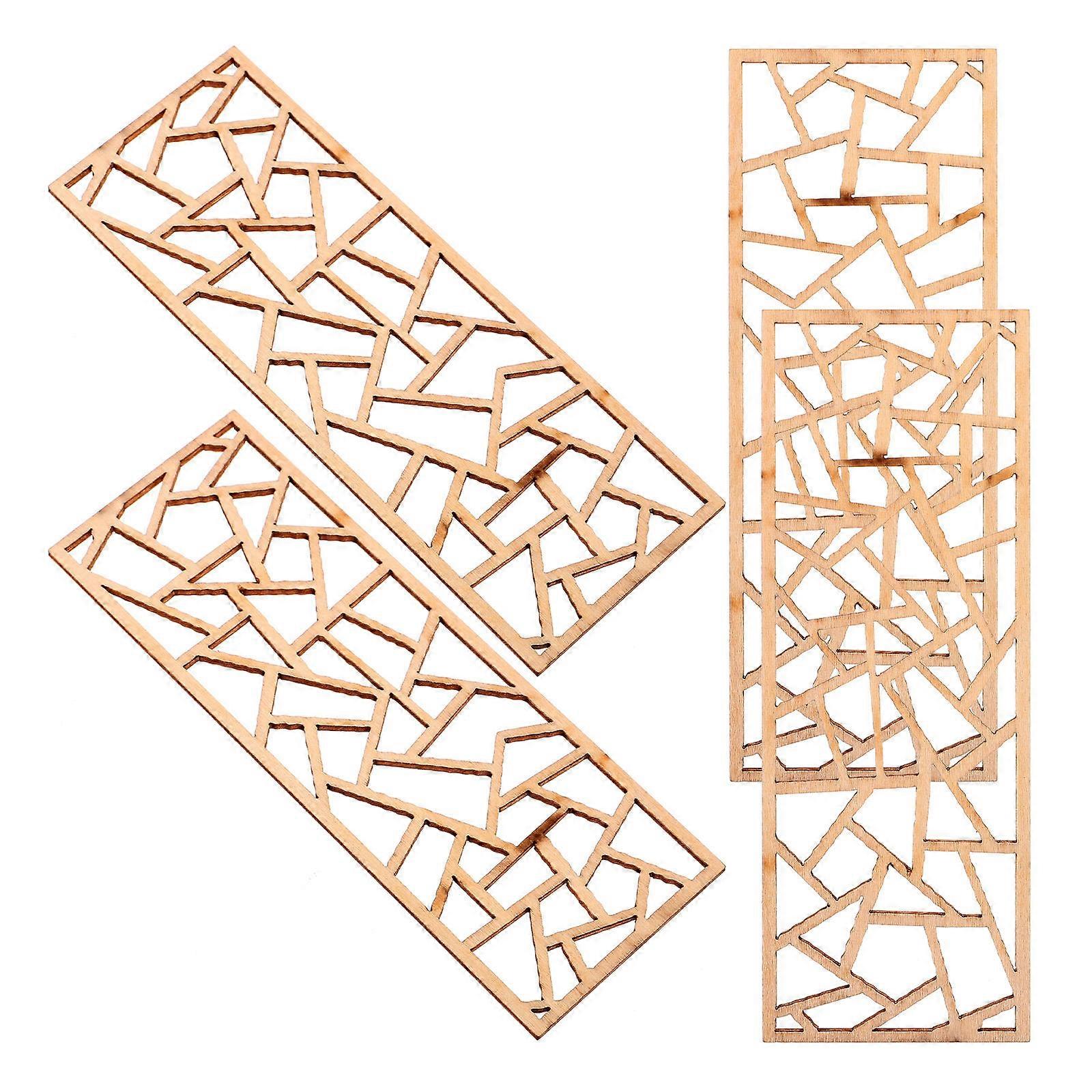 Decorative Miniature Screen Wooden Screen for Decor 8Pcs Collection