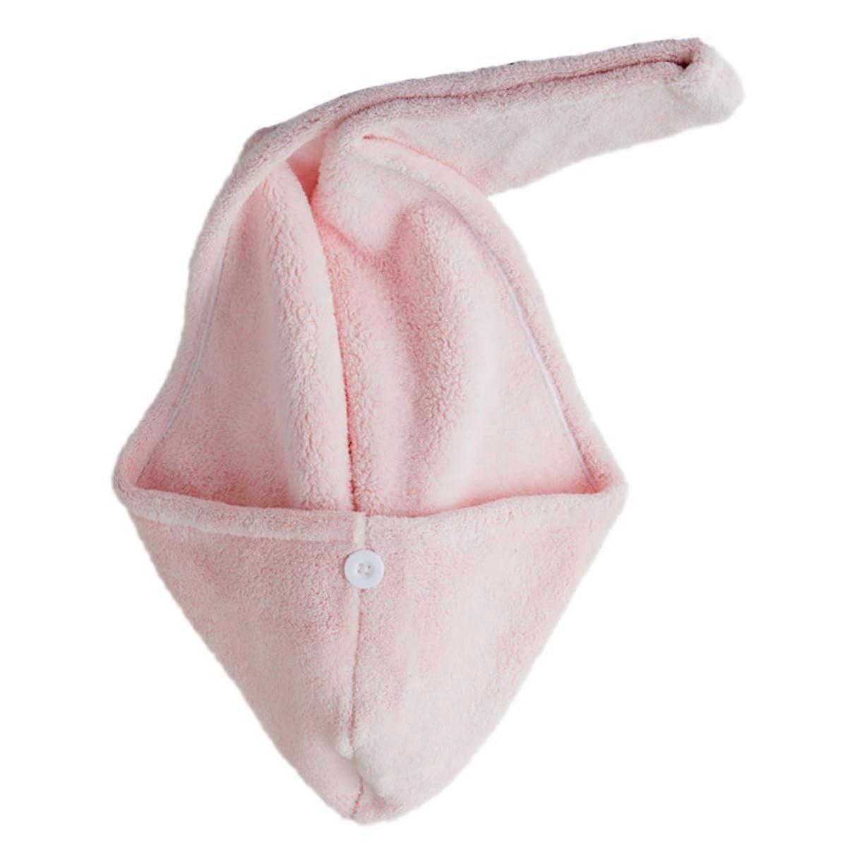 Hair Drying Towel with Secure Button Closure, Fast Absorbent Microfiber Wrap for Thick Hair