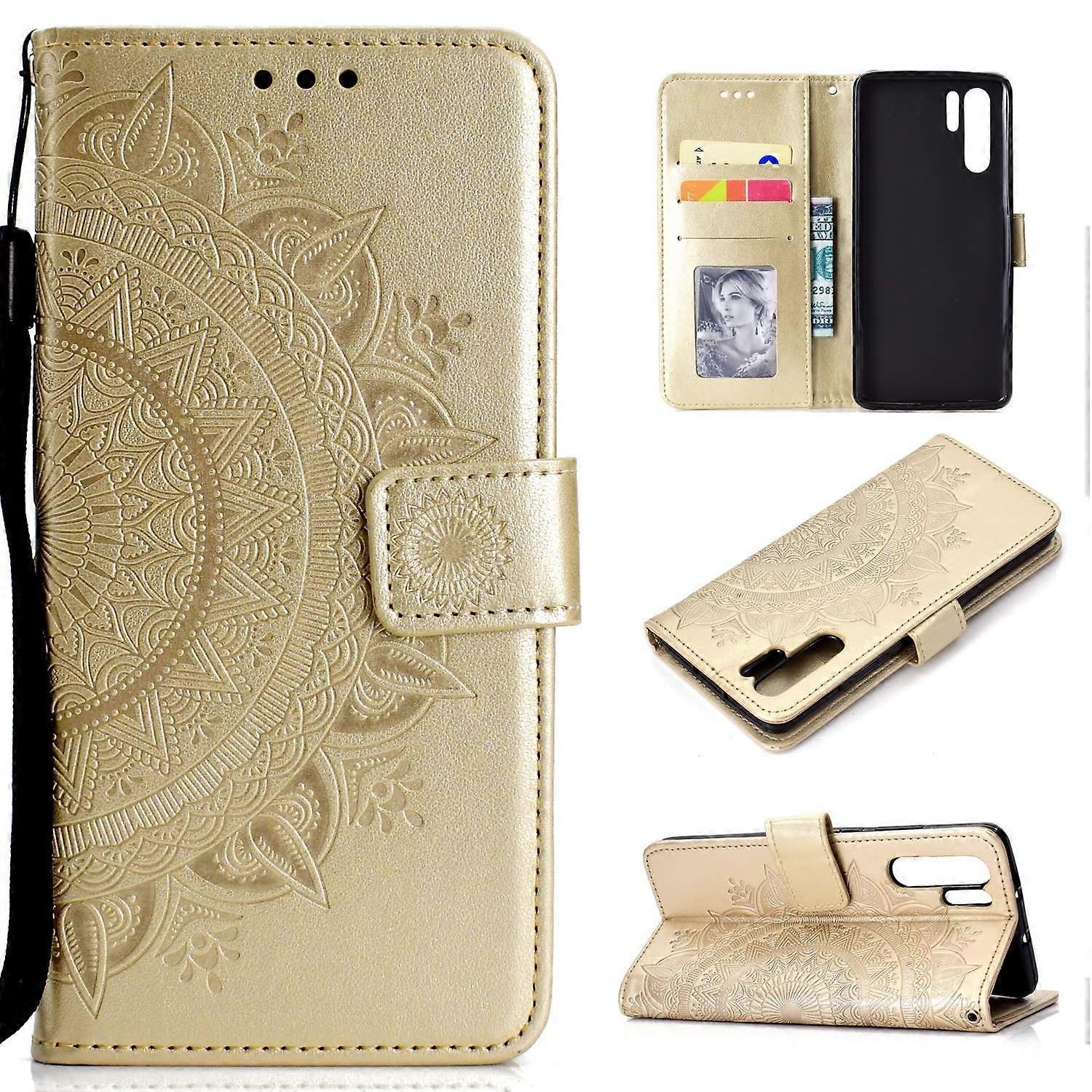 Imprinted Mandala Pattern PU Leather Protection Mobile Phone Shell for Huawei P30 Pro