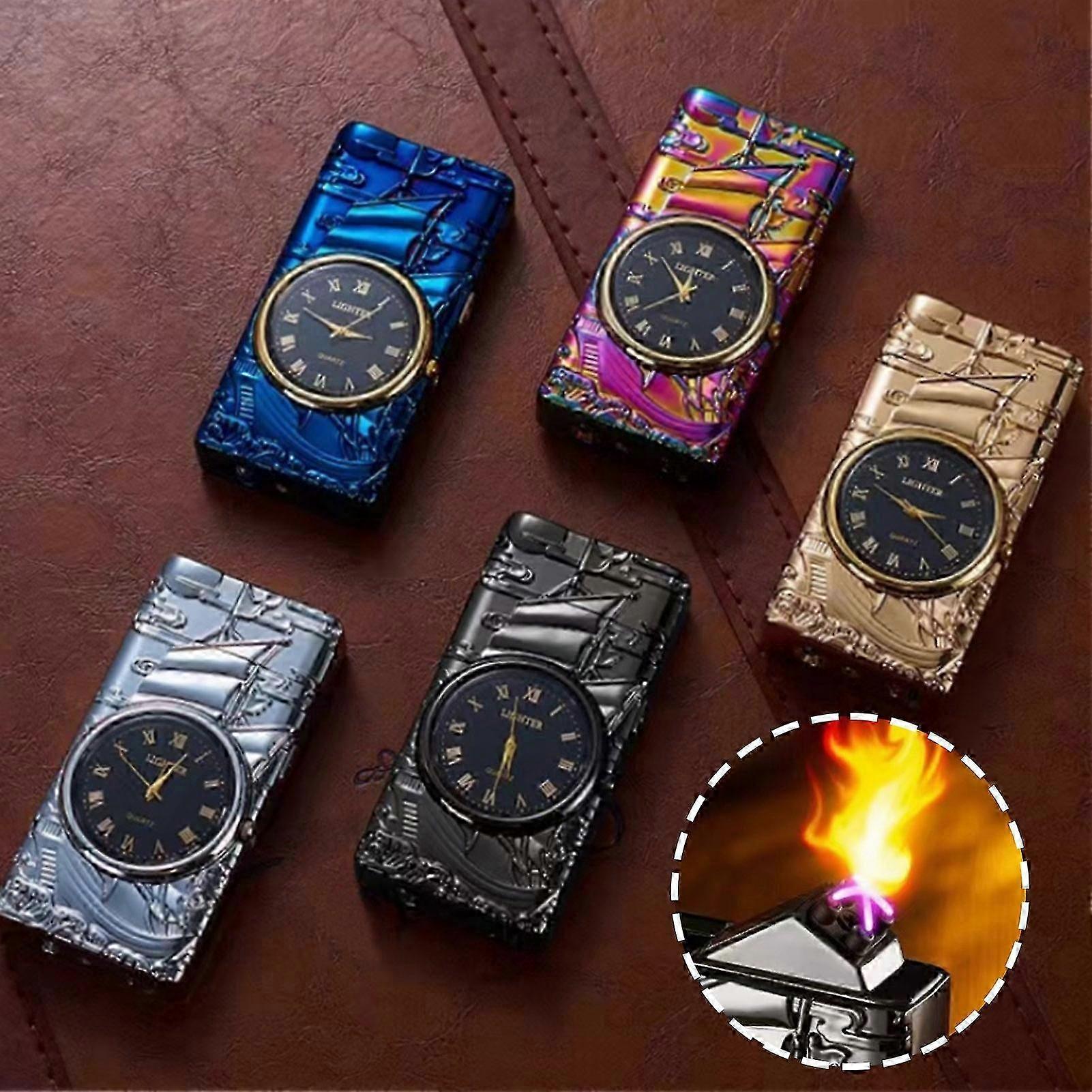 Multi-Function Led Light Watch And Lighter Unique Multi-Function Accessory Ideal Holiday Present  Blue