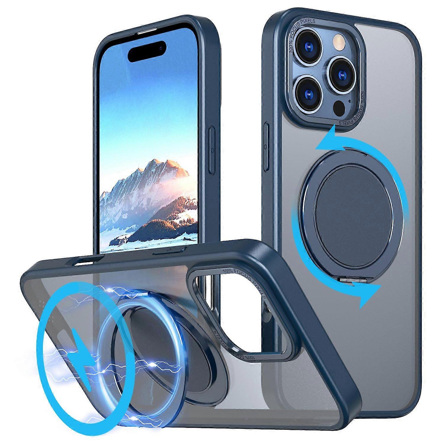 For iPhone 16 Pro Case Compatible with MagSafe TPU+PC Kickstand Phone Cover