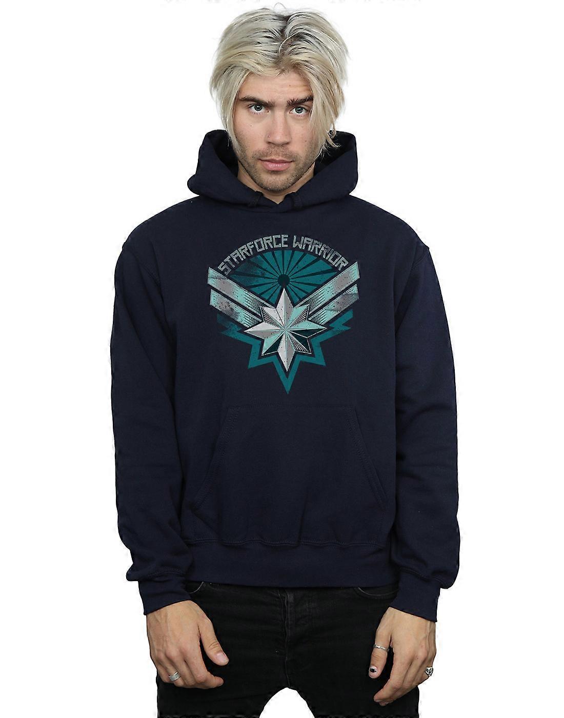 마블 남성용 캡틴 마블 스타포스 워리어 후드 티셔츠