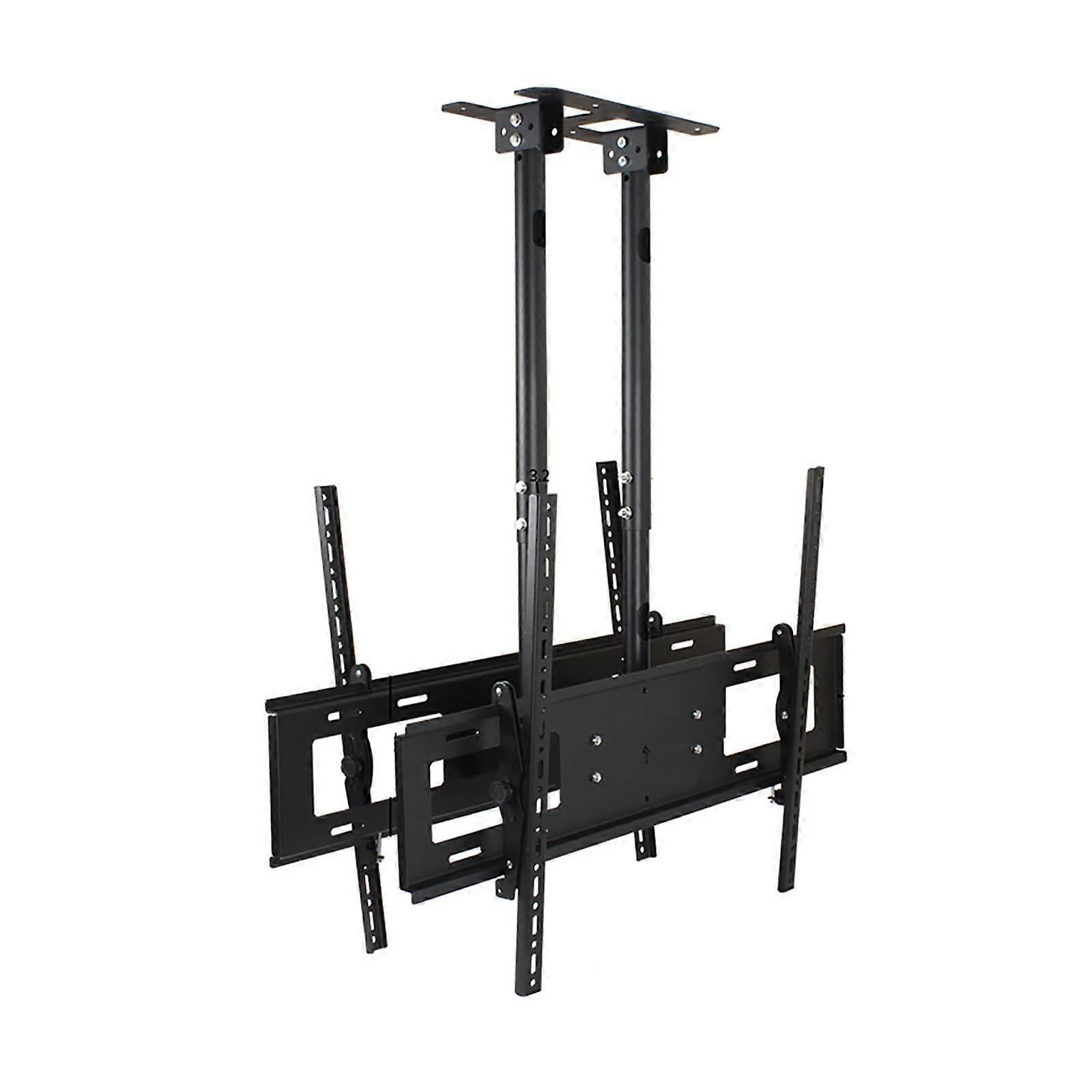 Adjustable Double Sided Ceiling TV Mount Bracket for 60100 Inch TVs, Secure Double Pole Support
