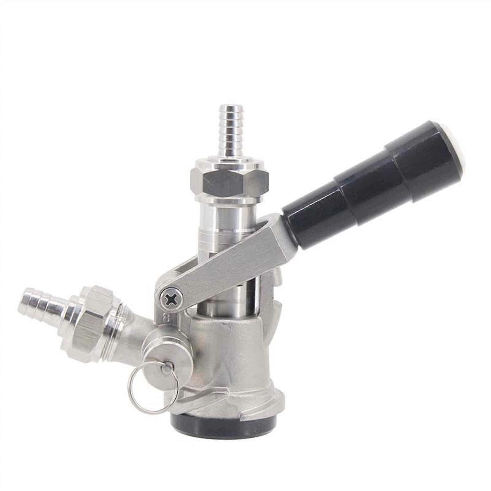 Type D Keg Coupler with Stainless Steel Probe for Easy Draft Beer Dispensing and Home Brewing