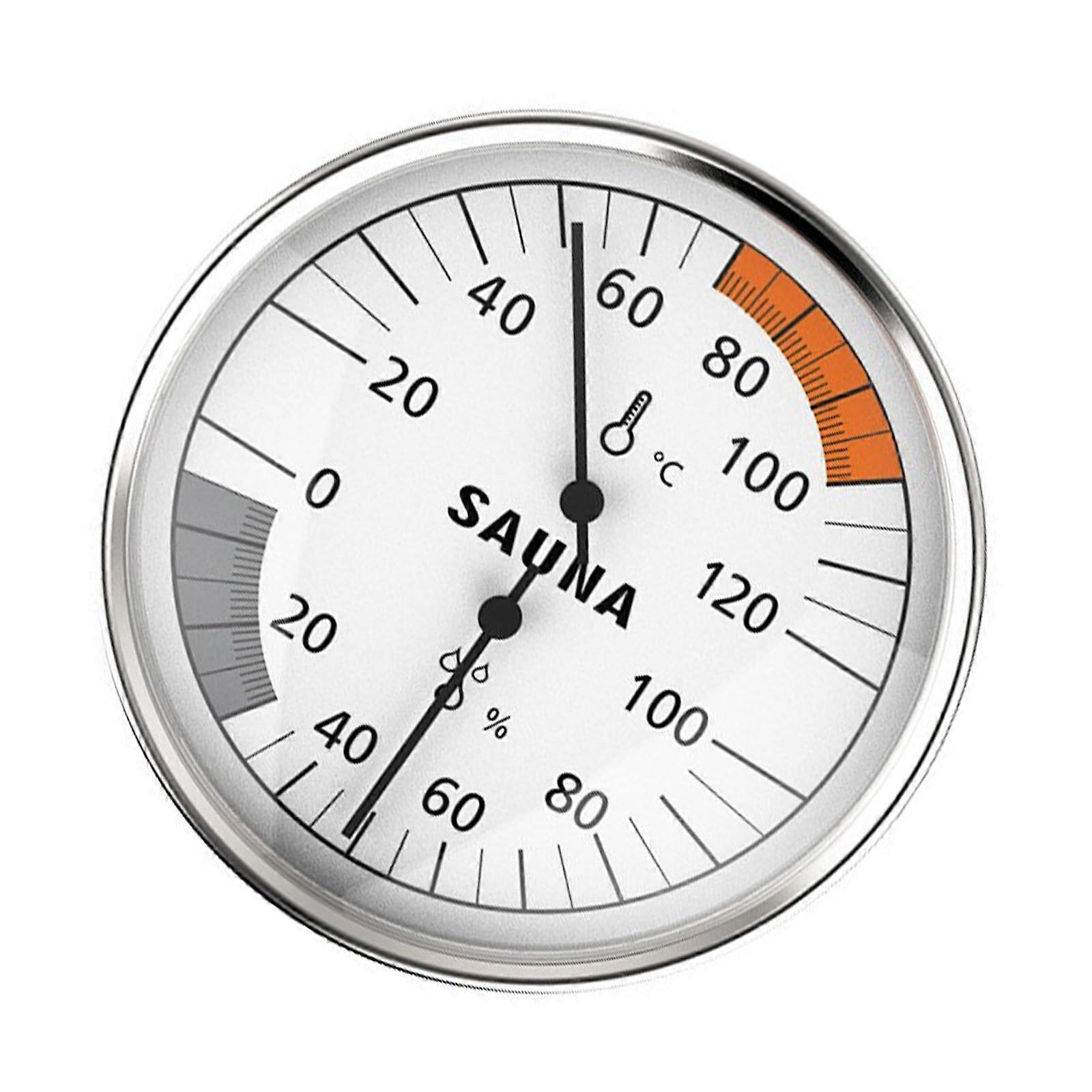 Sauna Thermometer Hygrometer Stainless Steel Rustproof  Temp Accurate Temperature Humidity Gauge
