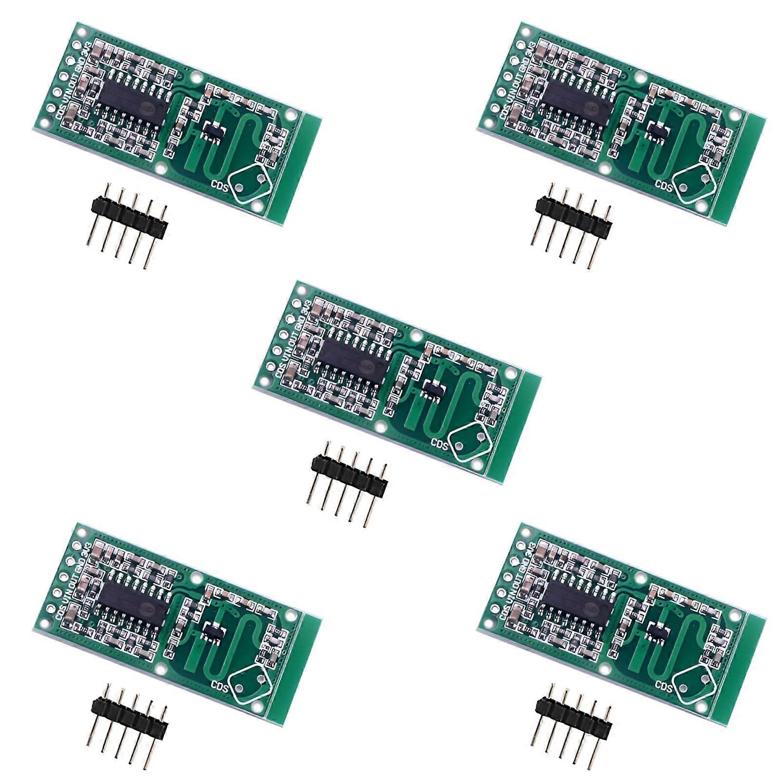 5PCS RCWL0516 Microwave Motion Sensor Module with Doppler Radar, 57m Range for Arduino Projects