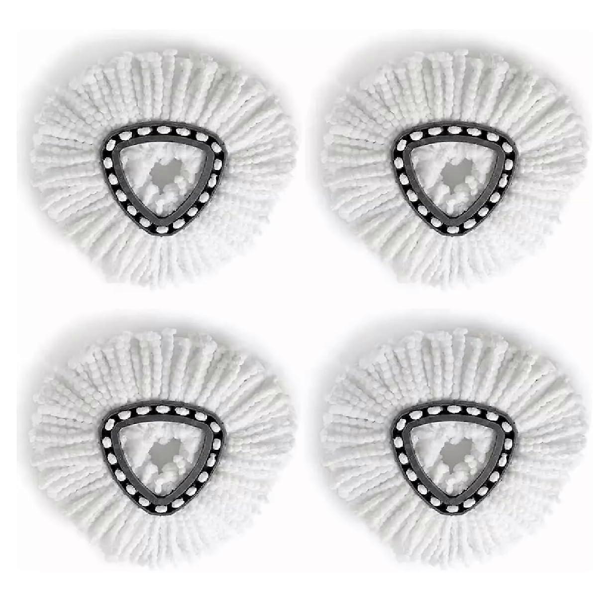 Spin Mop Replacement Head 4 Pack Durable Microfiber Easy Clean Wring Machine Washable for OCedar