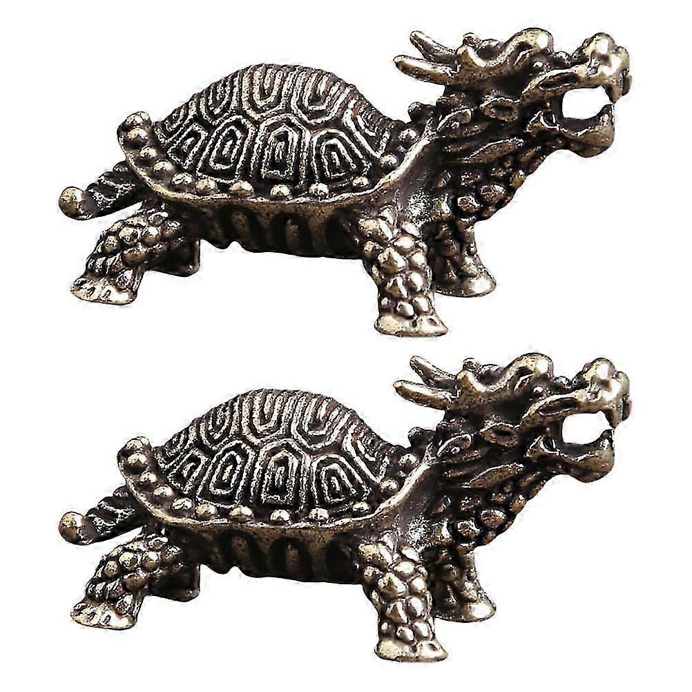 2pcs Copper Animal Shape Key Chain Hanging Pendants Ornament