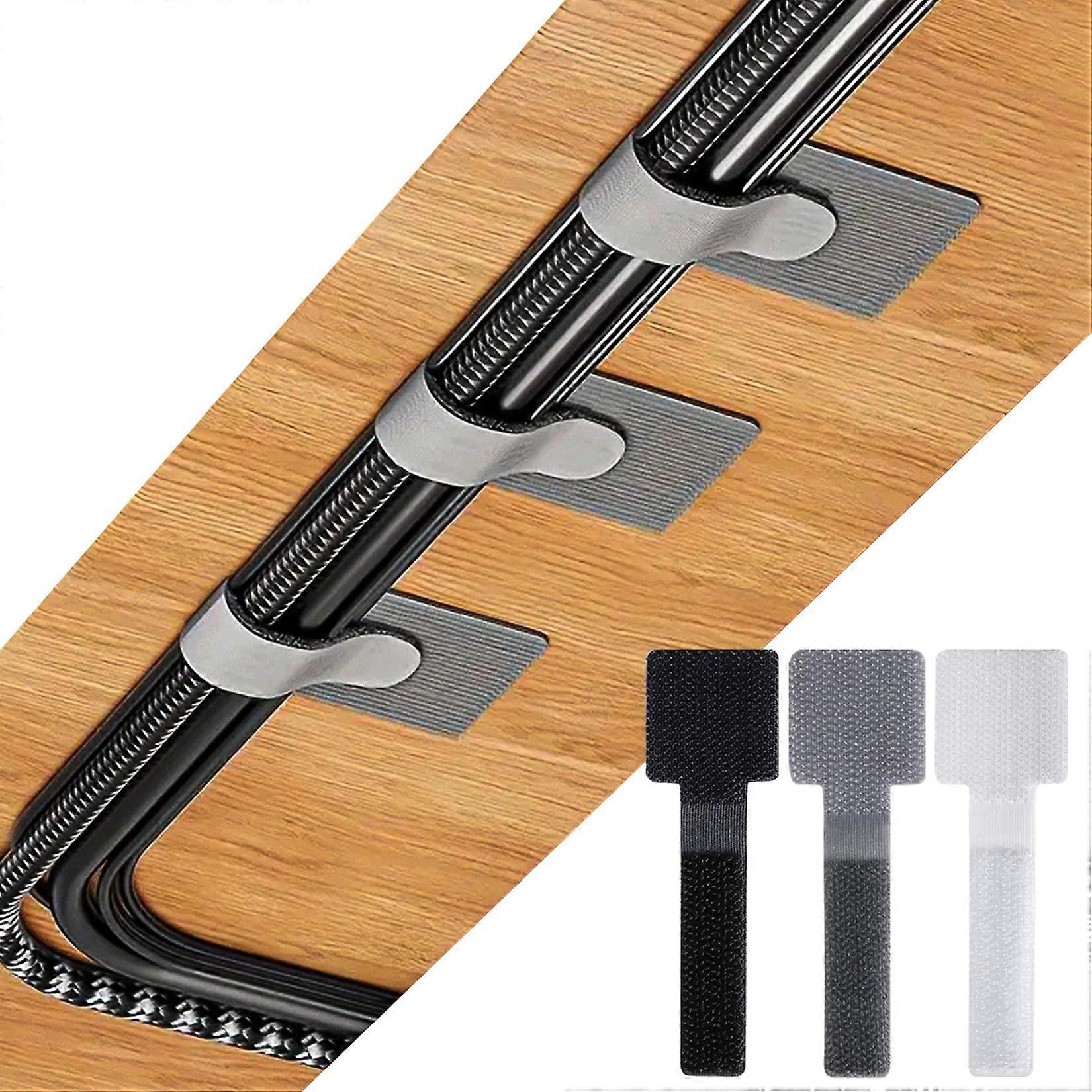 60 Pack SelfAdhesive Cable Management Straps, Reusable Hook and Loop Ties for Home and Office Ref: 4107