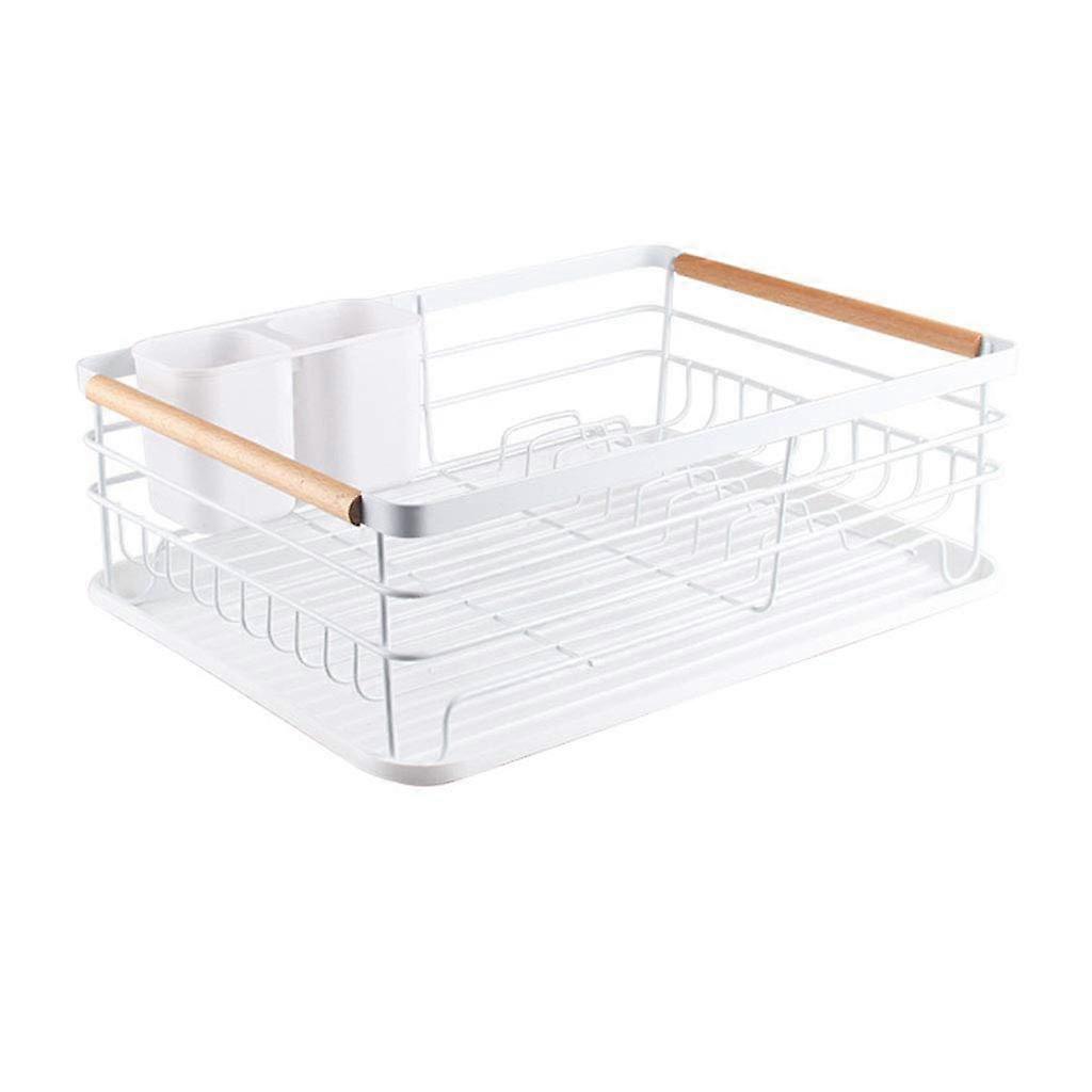 Dish Drying Rack with Utensil Holder and Removable Drip Tray, Large Capacity Kitchen Countertop