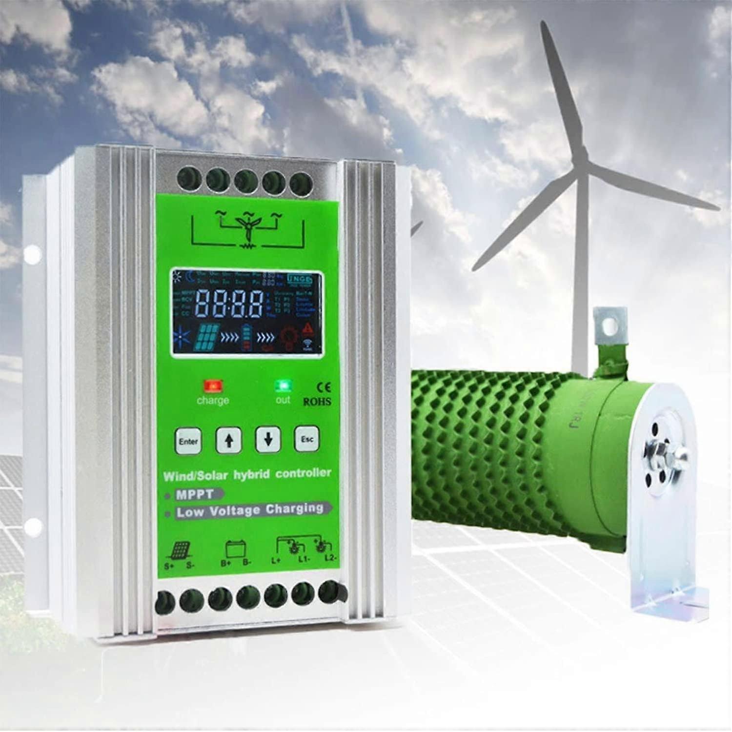 MPPT Wind Solar Hybrid Charge Controller 6000W 24V Boost 12V 48V with LCD Display