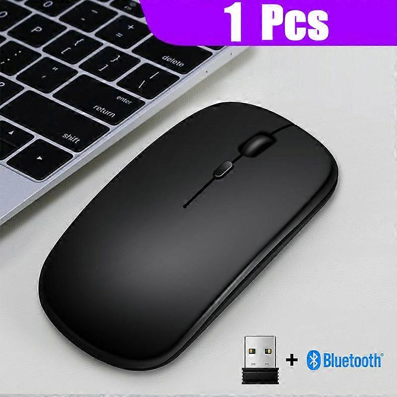 2.4GHz Wireless  + Bluetooth 5.0 Wireless Mouse For Tablet Laptop Computer Ultra Thin Wireless Mice AAA Battery Version