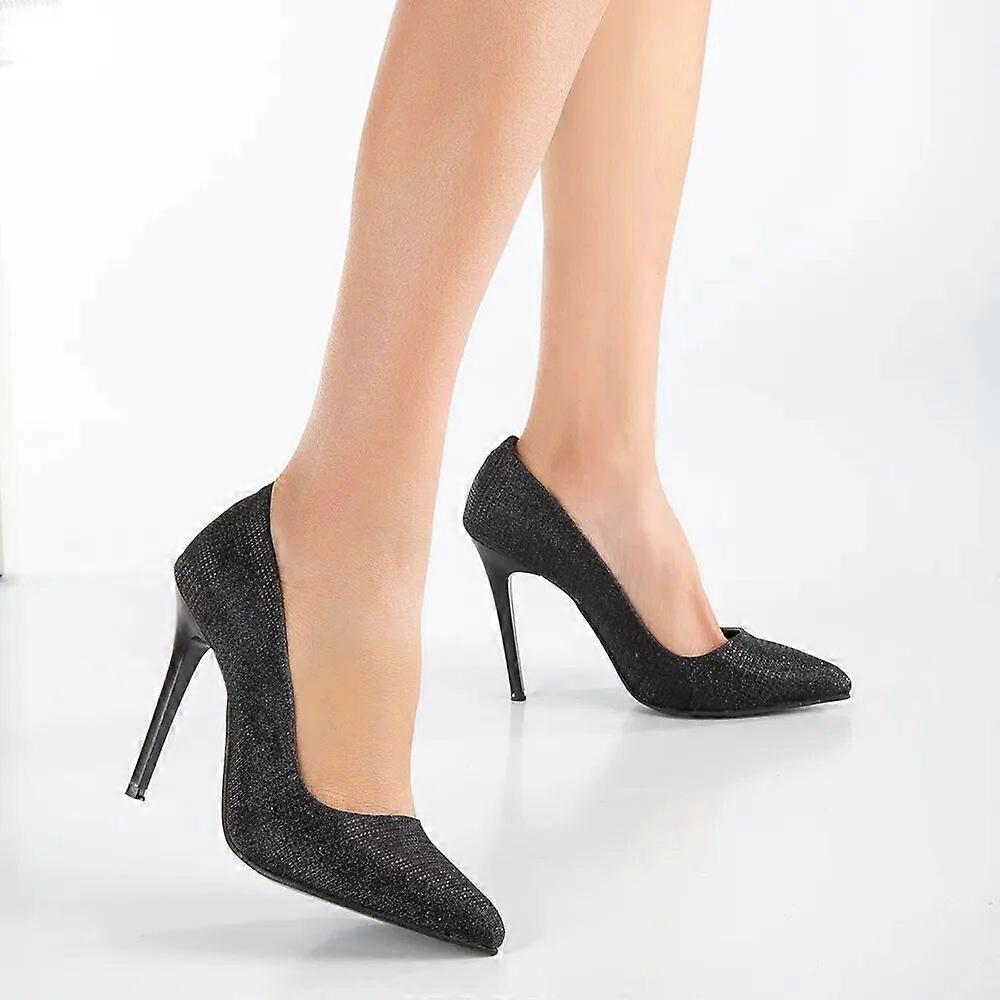 Schwarze Stiletto-High Heels MA-021