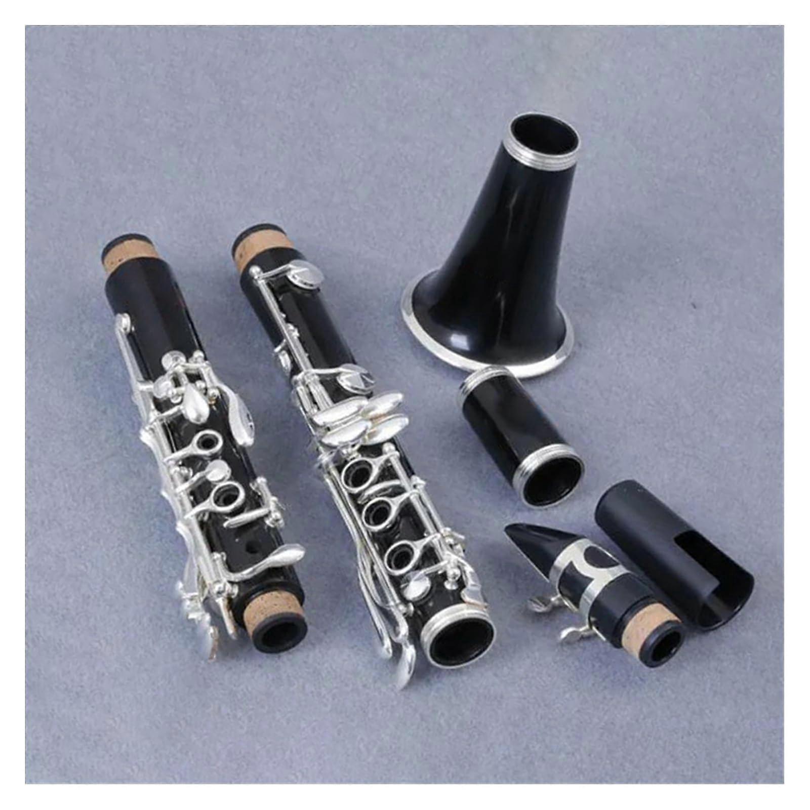 Bb Clarinet 17 Key B Flat Clarinet for Beginners Bakelite Body with Case Warm Balanced Tone