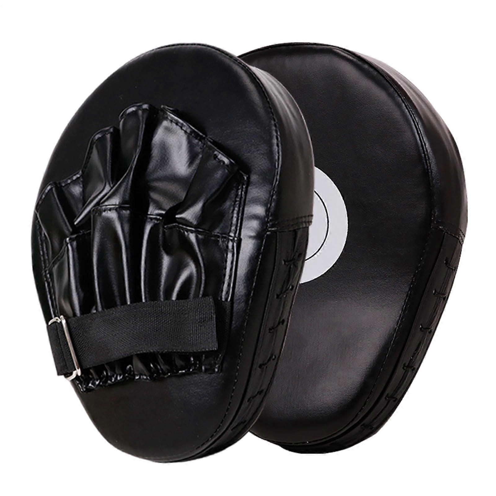 PU Leather Boxing Focus Mitts with ShockAbsorbing Padding and Adjustable Wrist Strap for Kickboxing Training