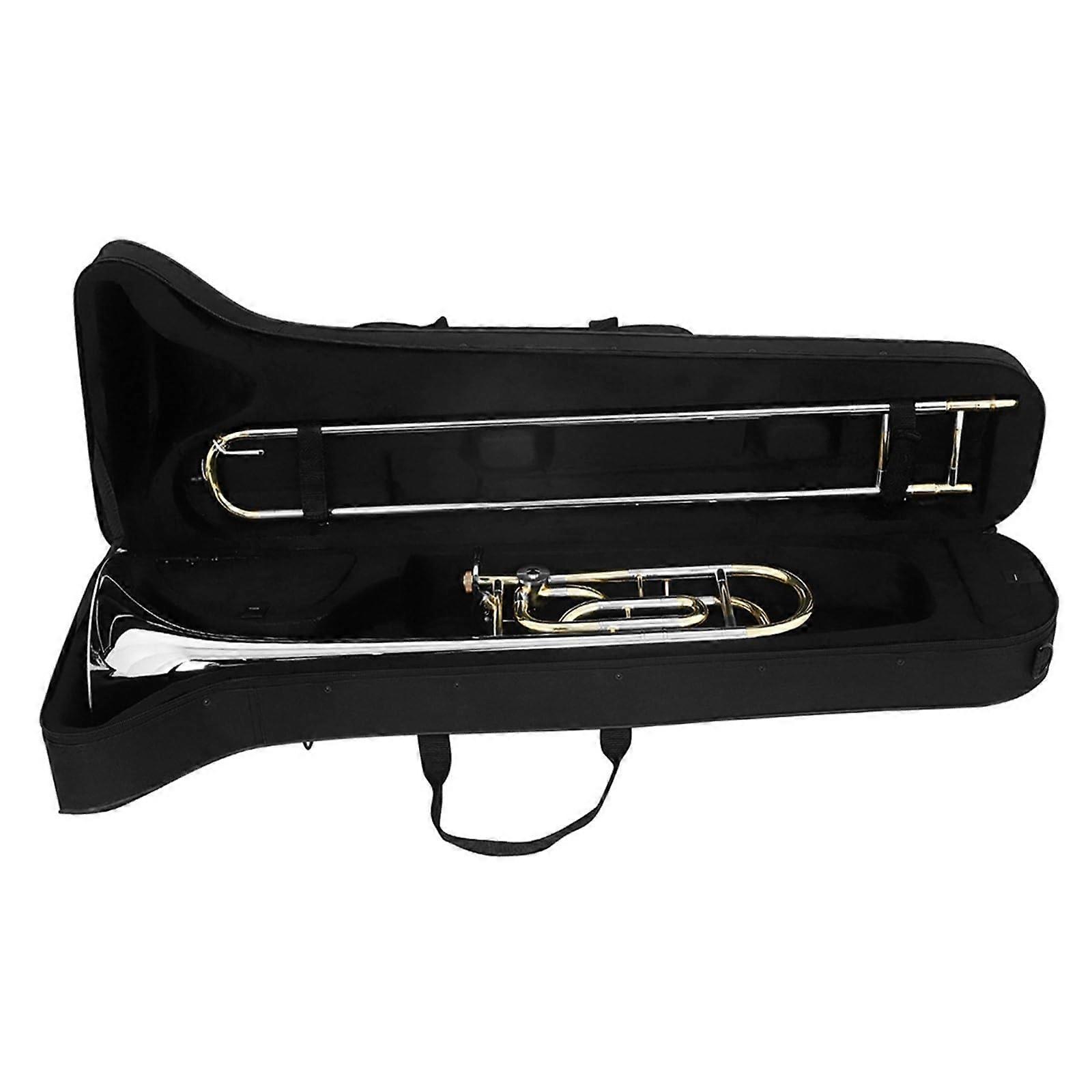 Tenor Trombone B Flat for Beginners with Smooth Playability and Complete Accessory Set Gold Silver