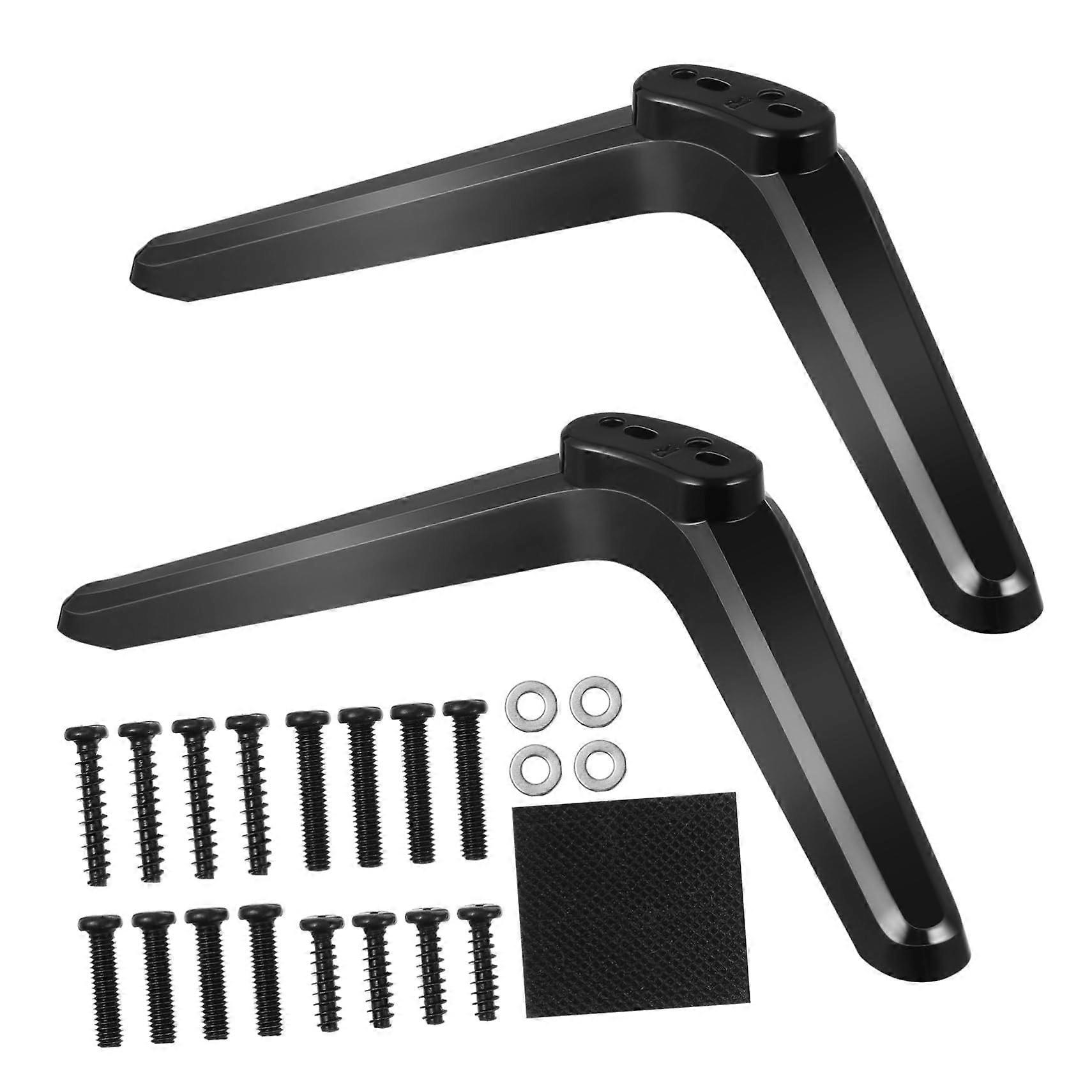 Tabletop TV Stand Mount Brackets for 32 Inch Flat Screen, Adjustable Height, SpaceSaving Design