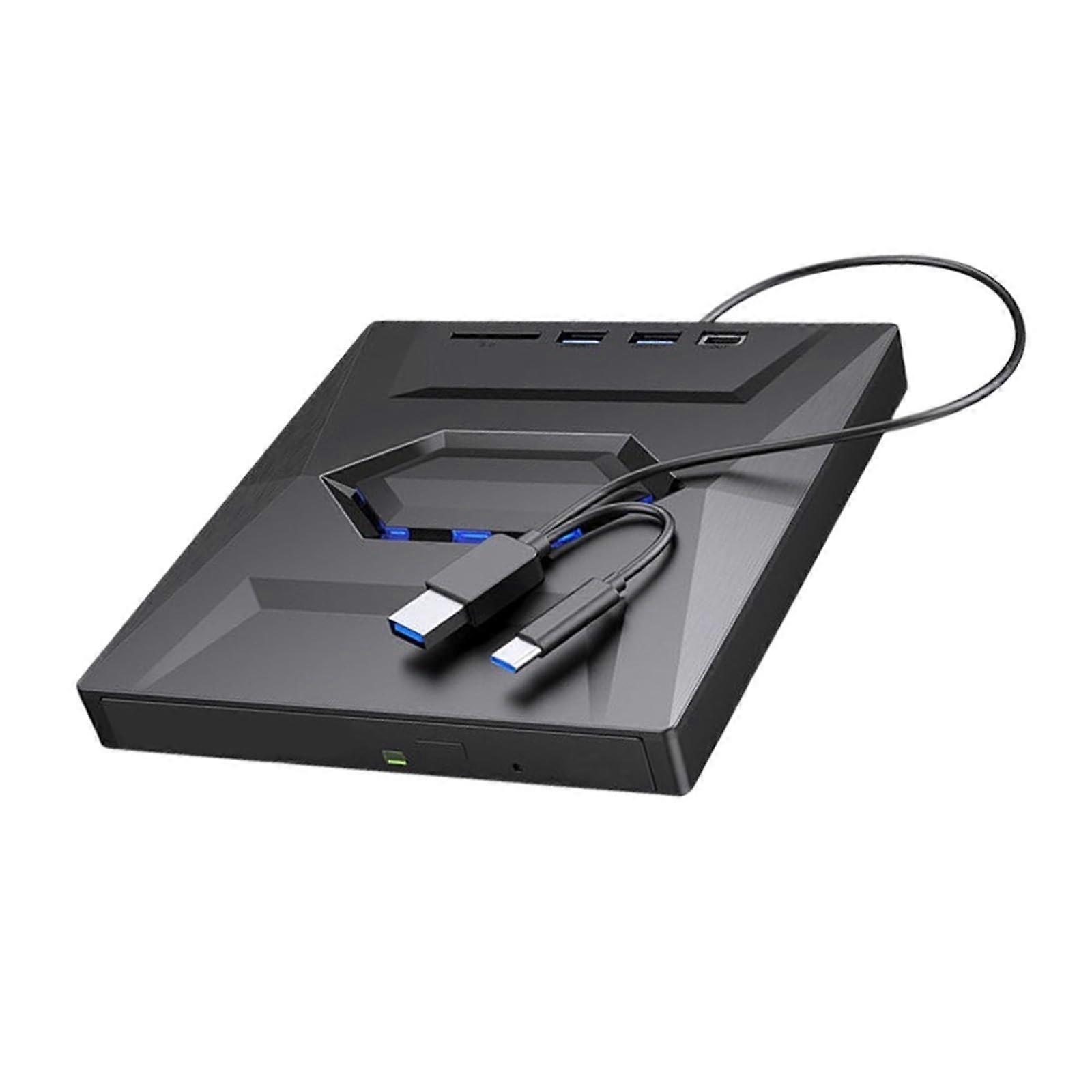 External DVD Drive USB 3.0 CD DVD Burner with USB TypeC Speed Data Transfer for Laptop
