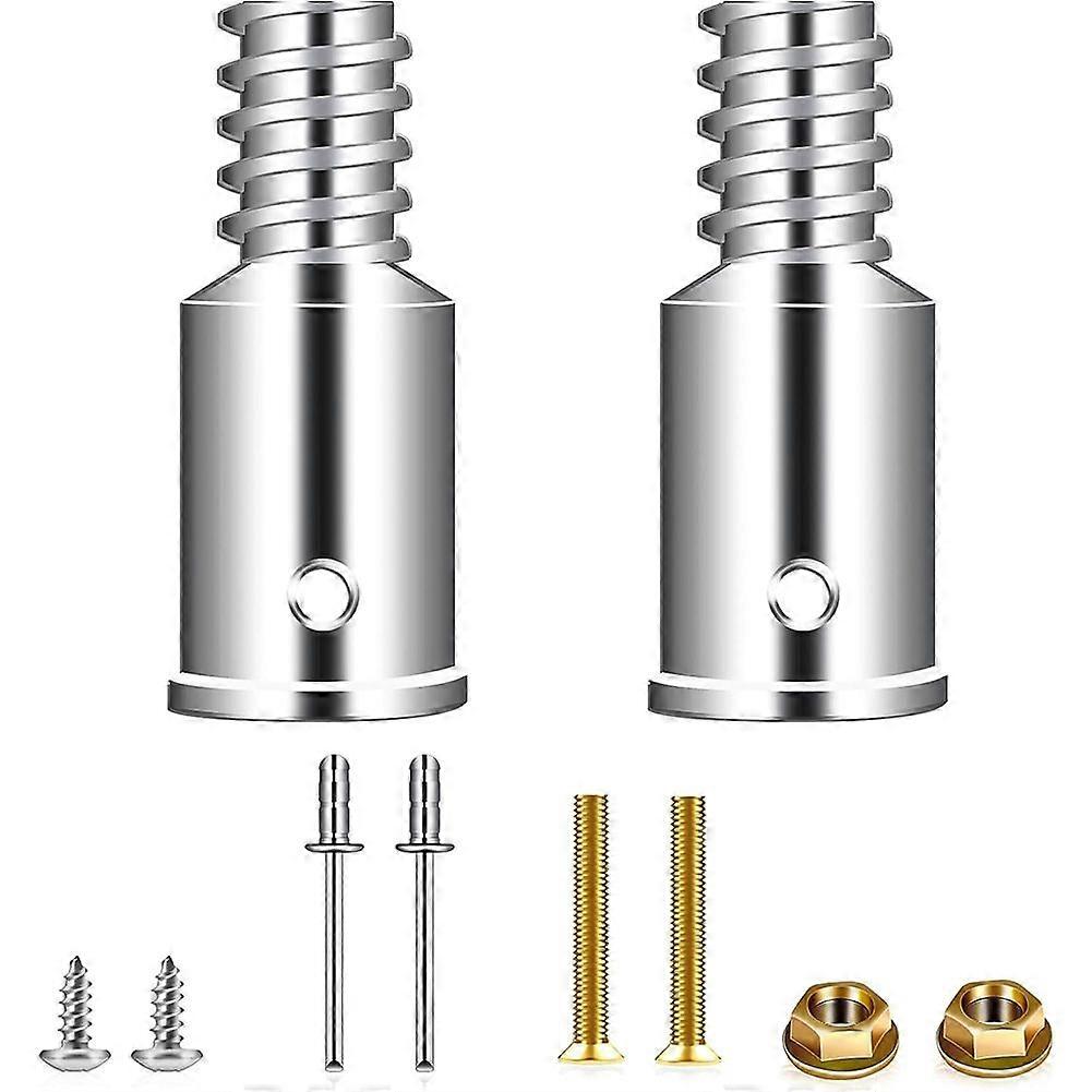Thread Tip Replacement,Ultra Threaded Tip Repair Kit 1 Inch Extension Pole Adapter Tips for Mop Broom Brush 2set