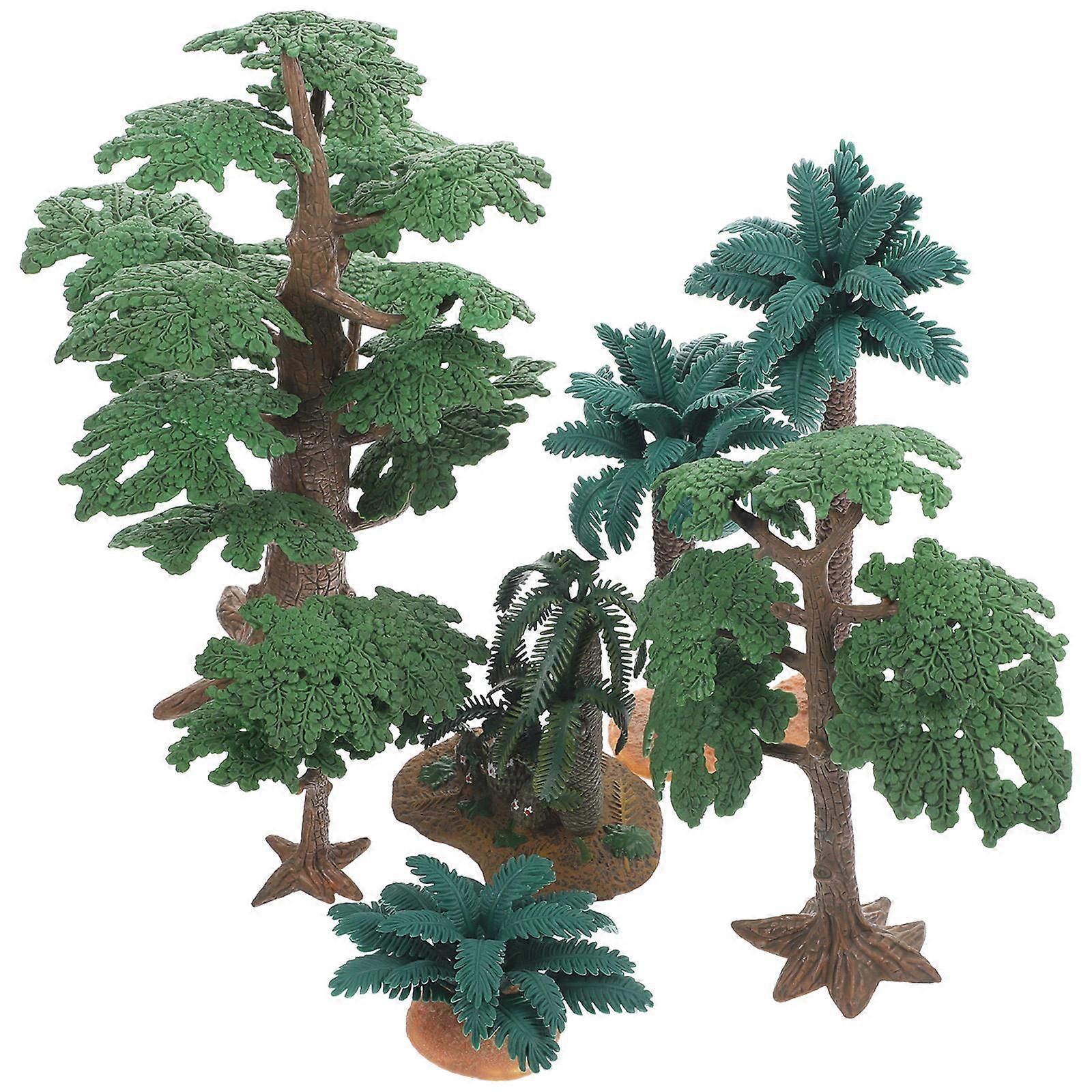 Miniature Tree Model for Teaching 7Pcs Simulation Plastic Model Trees Set