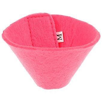 Coleira em formato de cone rosa para papagaio, proteção anti-mordida, confortável para o pescoço (M)