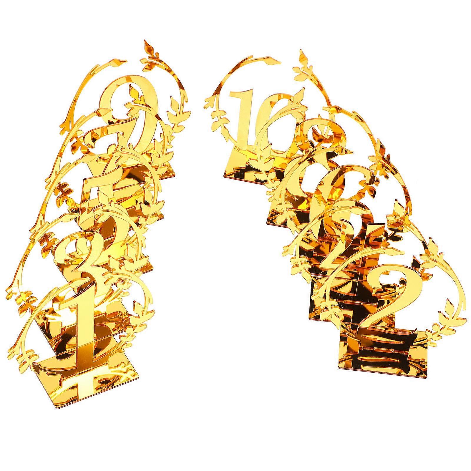 Acrylic Wedding Table Numbers for Restaurant Table Signs 10Pcs