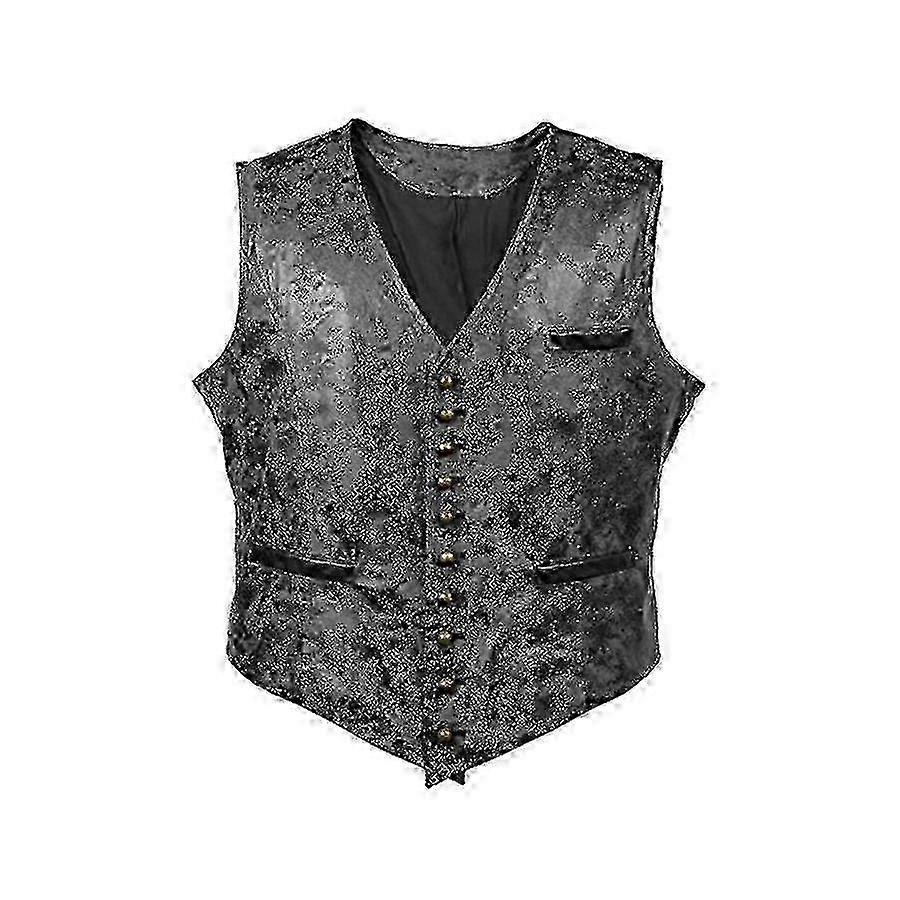 Chaleco de cuero ajustable compatible con funda para hombre