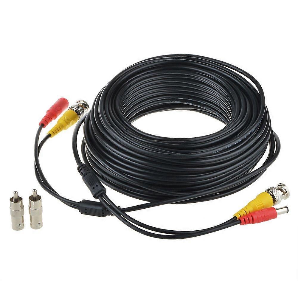 100ft CCTV Security Camera Cable with BNC Video Power and RCA Adapters for DVR System