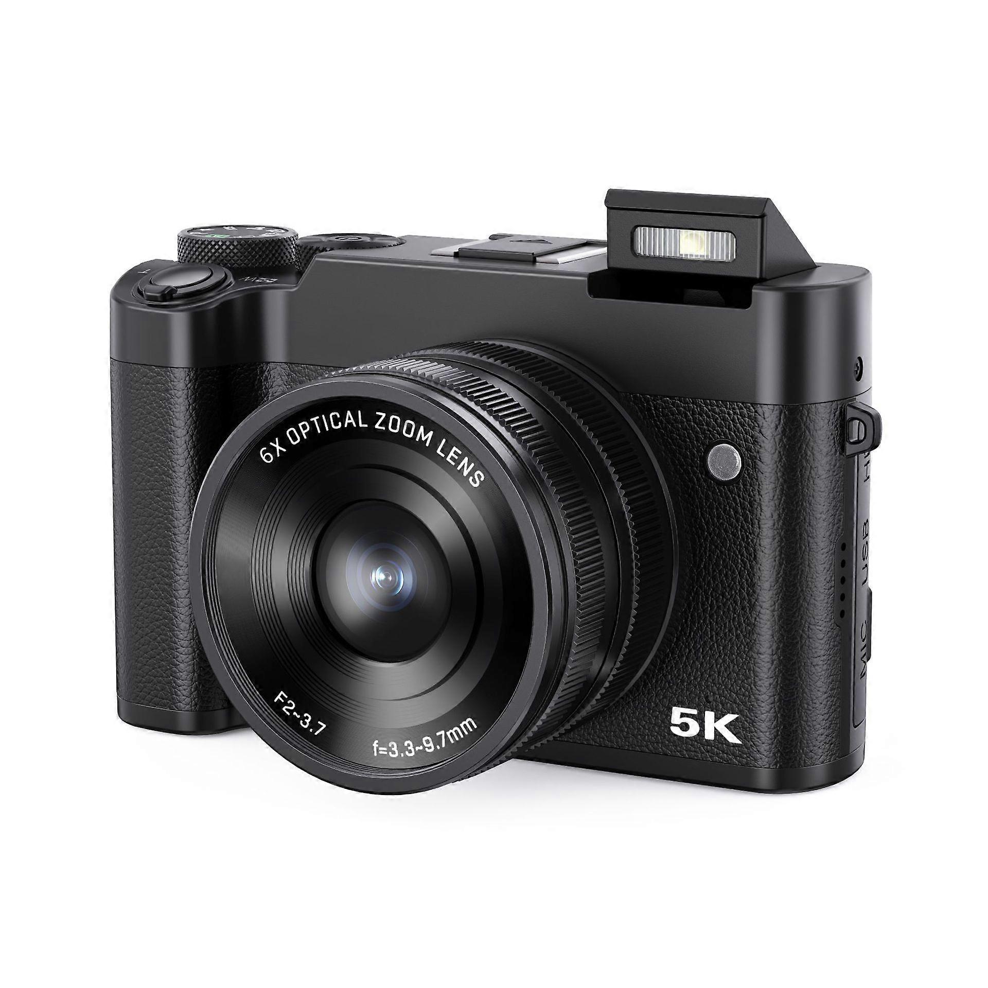 5K HD Digital Optical Zoom Camera-Beginner-Friendly Mirrorless Camera for Students and Selfies
