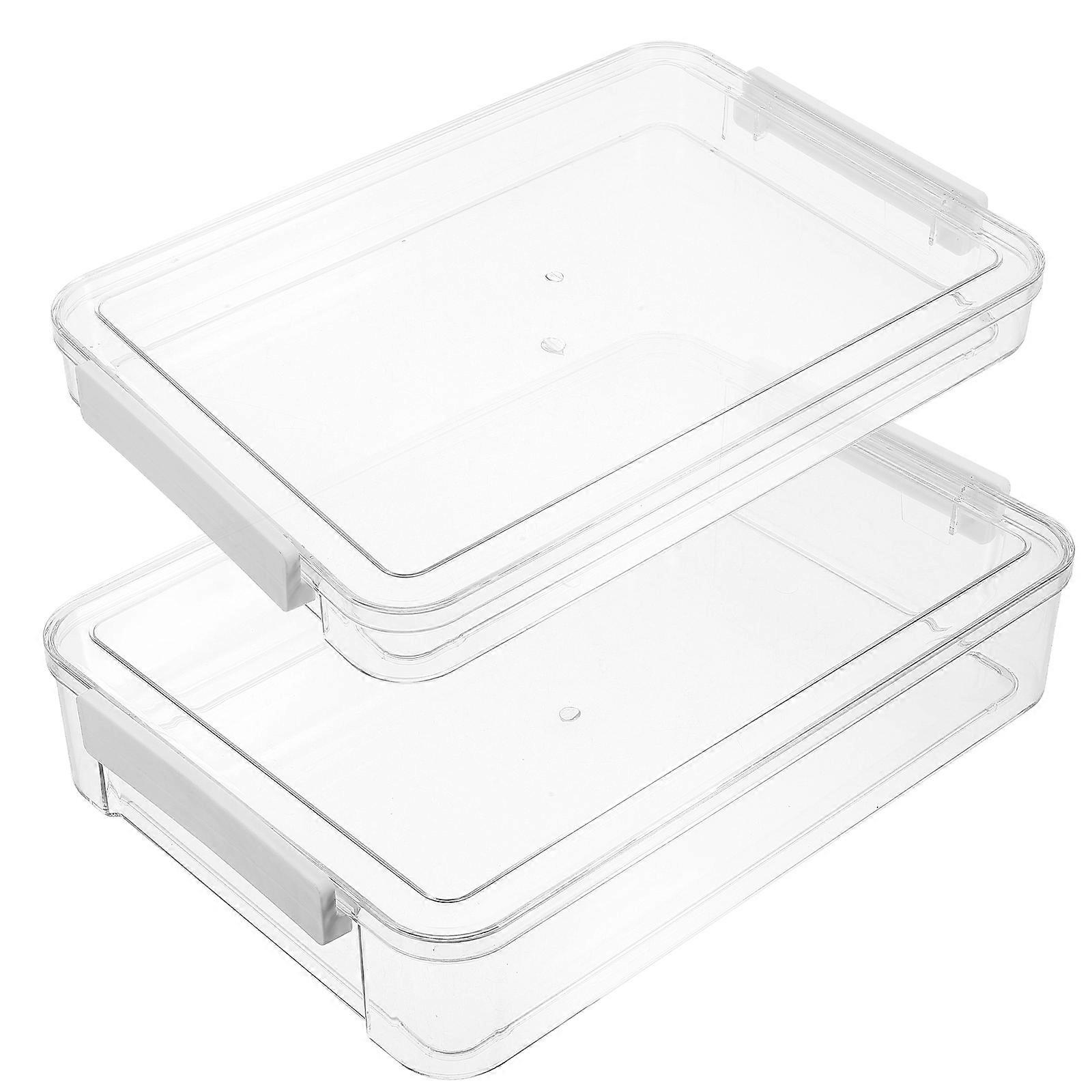 Transparent Certificate Box Document Storage Container for 2Pcs
