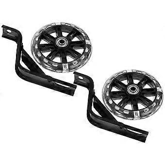 1 Set di accessori per ruote ausiliarie per bici per bambini con staffa (nero)