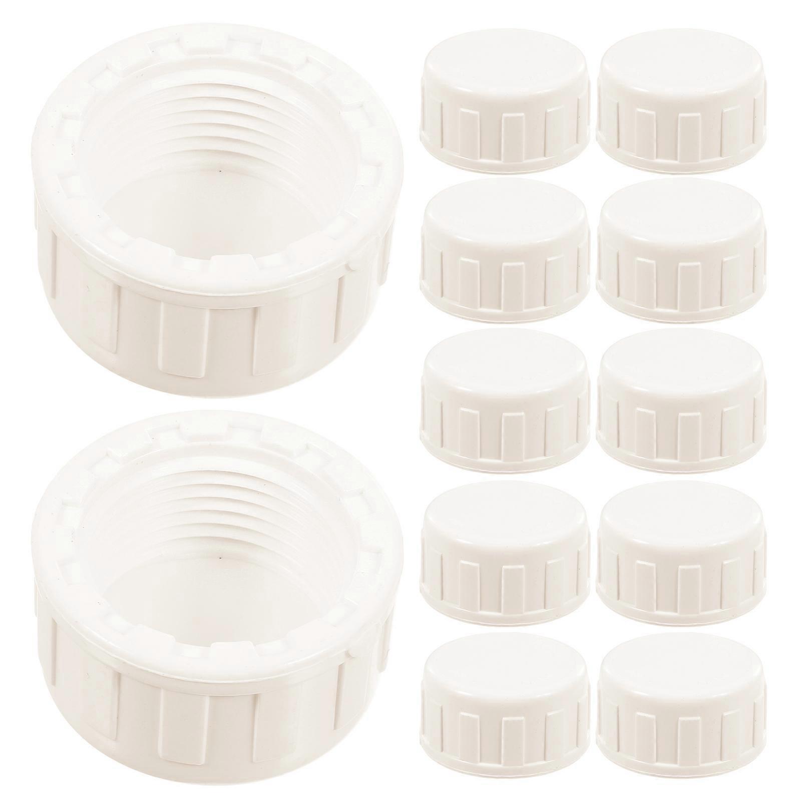 PVC Pipe End Cap Plug for Secure Threaded Sealing 20Pcs Replacement Set