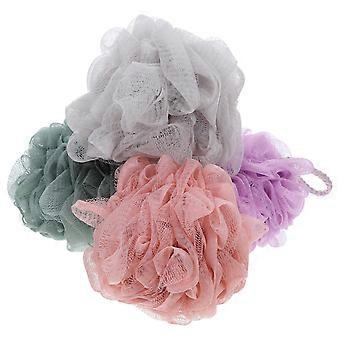 Bath Scrubber 4Pcs Bath Poufs for Gentle Body Exfoliation Assorted Color