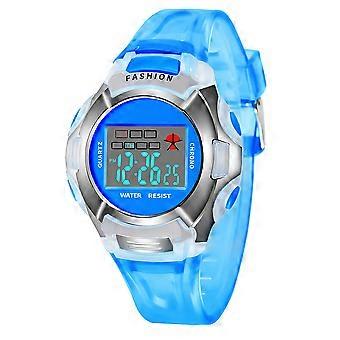 Montre-bracelet garçon/fille, montre de sport pour enfants, montre électronique lumineuse en acier inoxydable, 1 pièce