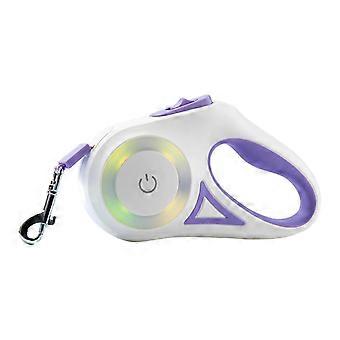 Retractable Dog Leash with LED Light Loop, Ergonomic Handle and Touch Control for Night Walking