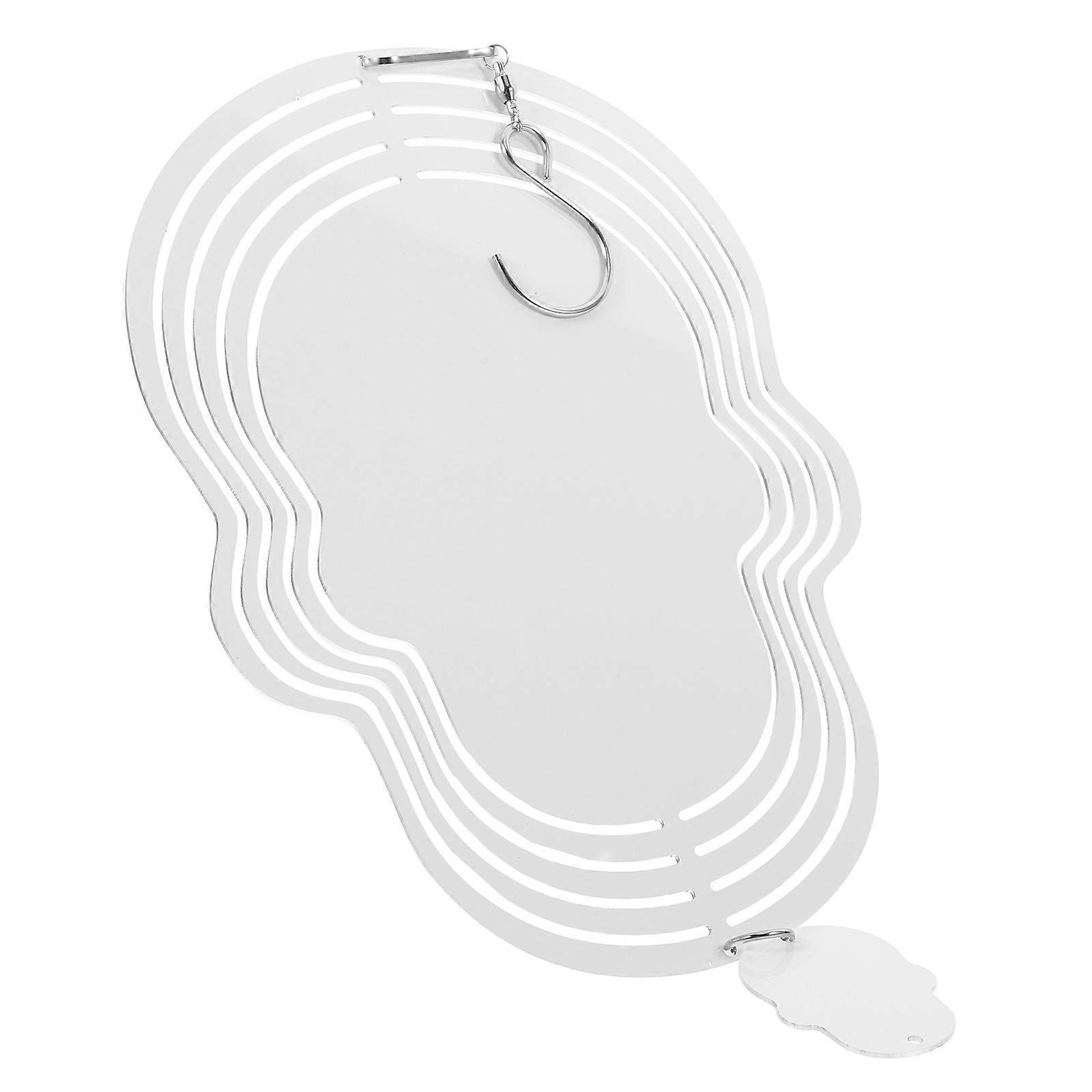 Blank Aluminum Wind Spinner Sublimation Hanging Wind Spinner Silver