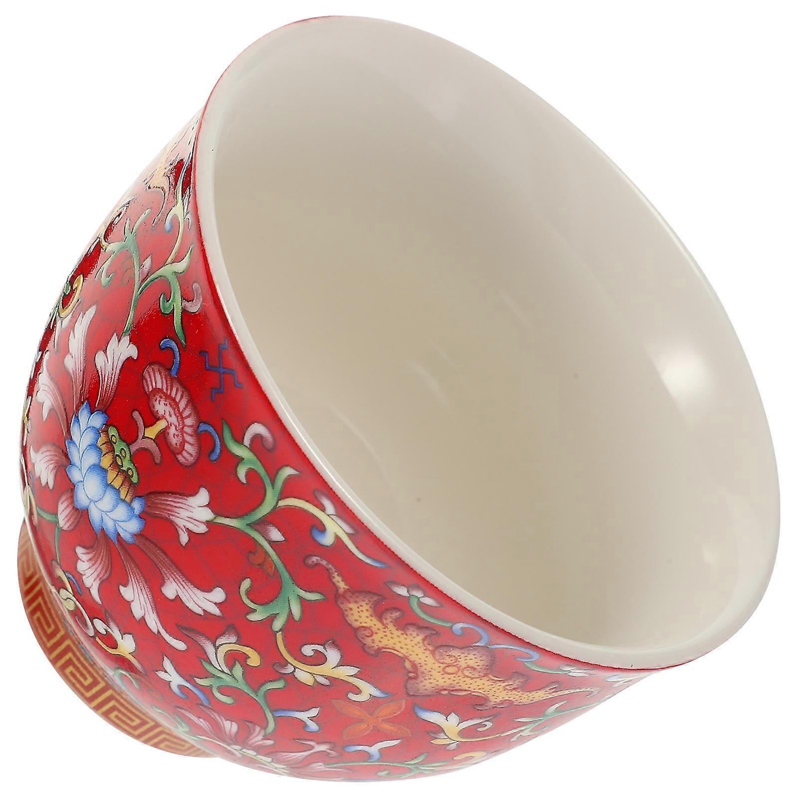 Hand Painted Tea Cup Flower Pattern for Daily Use Ceramic Teaware