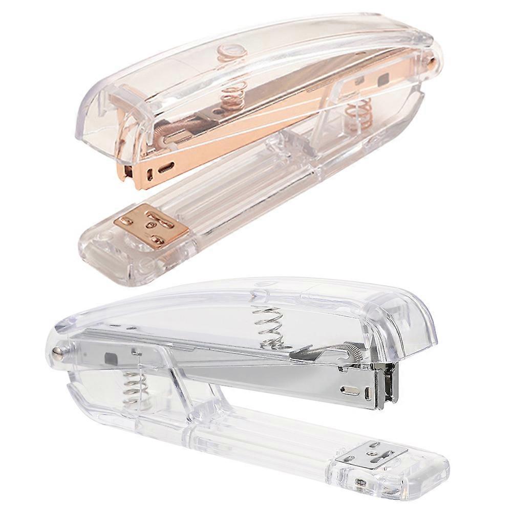 2Pcs Mini Stapler Office Staplers for Desk Multi-Function Hand Stapler