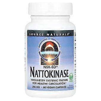 Source Naturals, NSK-SD®, Nattokinaasi, 200 mg, 60 vegaanista kapselia