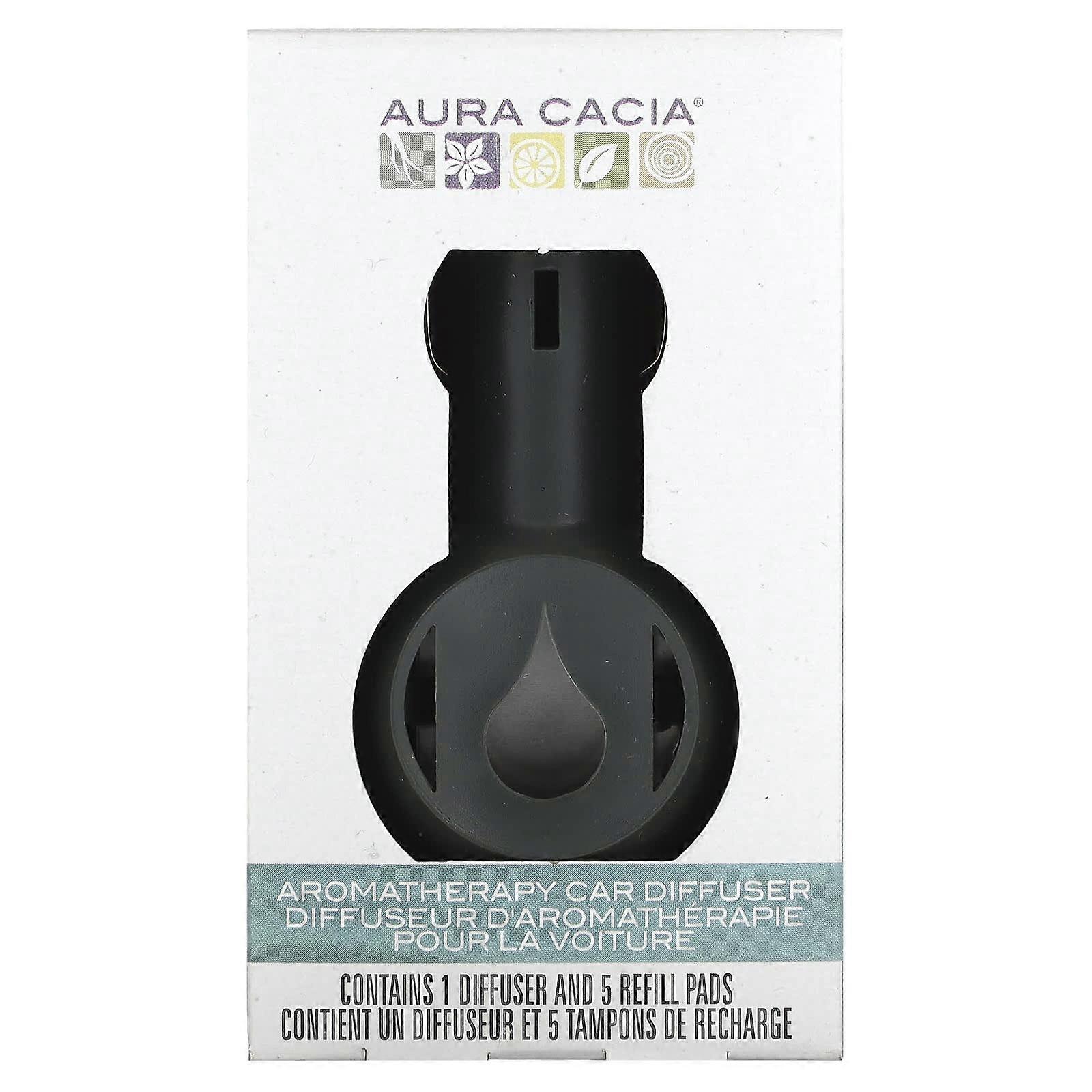 Aura Cacia, Aromatherapy Car Diffuser, 1 Diffuser, 5 Refill Pads, 2-Pack