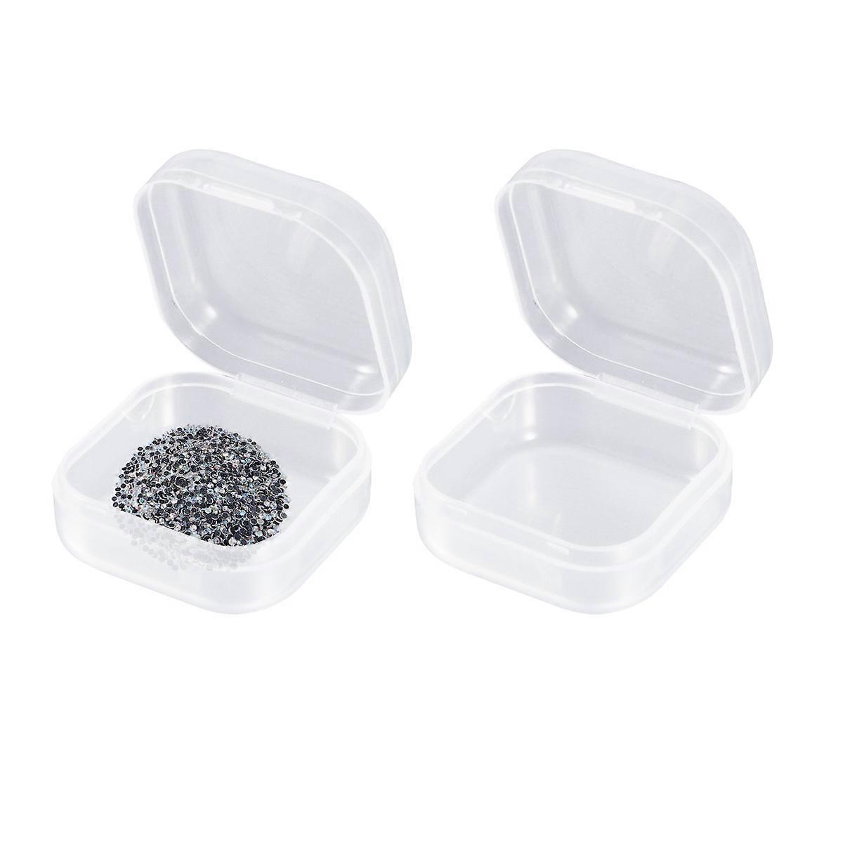24pcs Clear Rectangular Plastic Storage Boxs Square Multipurpose Display Case Box