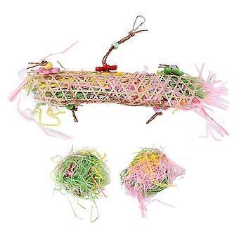 3pcs Vogel Shredding Spielzeug Futtersuche buntes Shredder Spielzeug für Nymphensittich Conure Afrikanischer Graupapagei