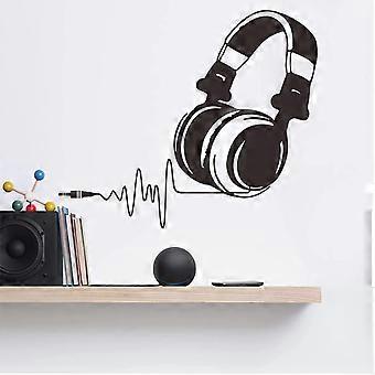 Adesivo de parede para fone de ouvido para quarto de meninos Fundo de quarto Decorações de casa Adesivos murais Papel de parede autoadesivo - -