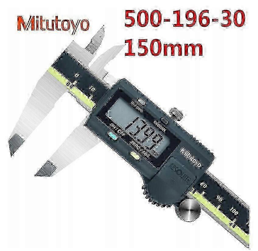 Paquímetro digital Mitutoyo 6 polegadas 150 mm 500-196-30 com display LCD grande