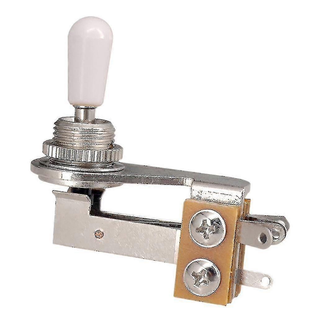 3 Way Switch Right Angle L-type Guitar Toggle Switch With White, 1