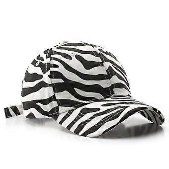 Zebra Print Extended Brim Baseball Cap Tutte le stagioni Fibbia regolabile Crema solare Unisex Cap per la corsa Qinhai